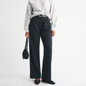 Curve Love A&F Sloane Tailored Wide Leg Pant